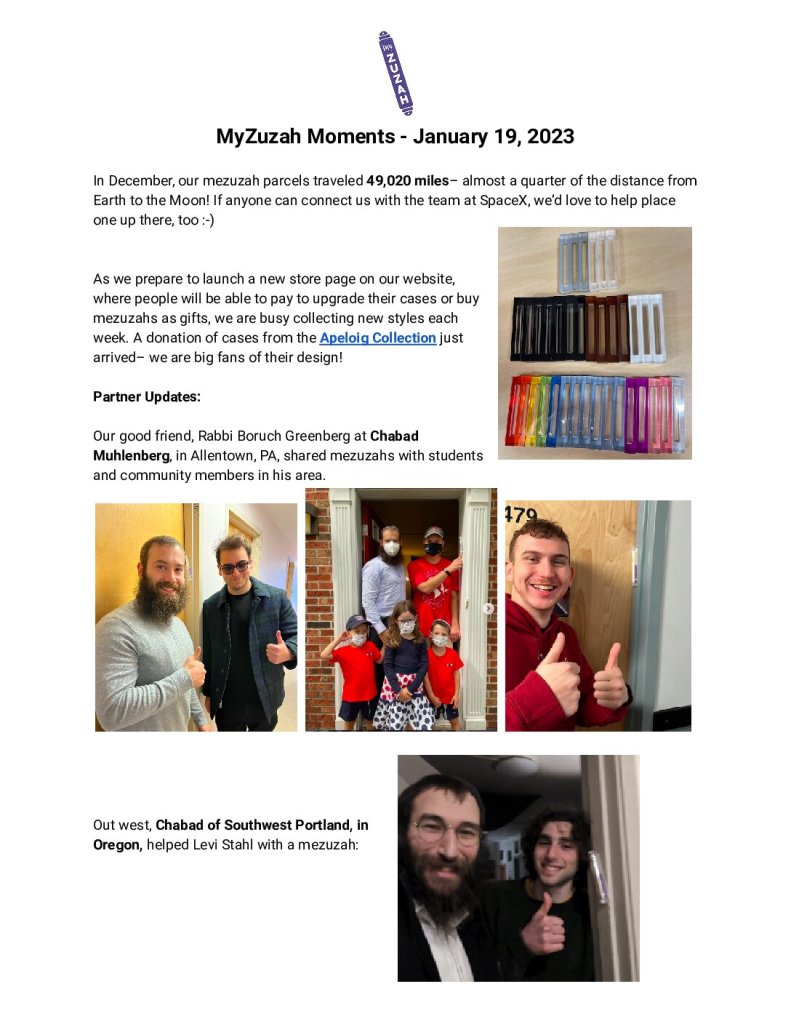 thumbnail of MyZuzah Moments – January 19, 2023